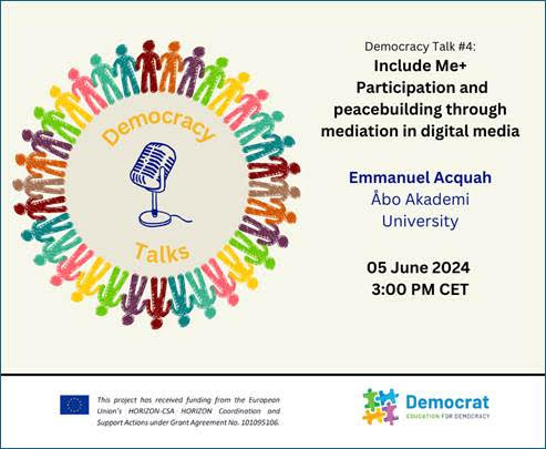 Welcome to the fourth Democracy forum!