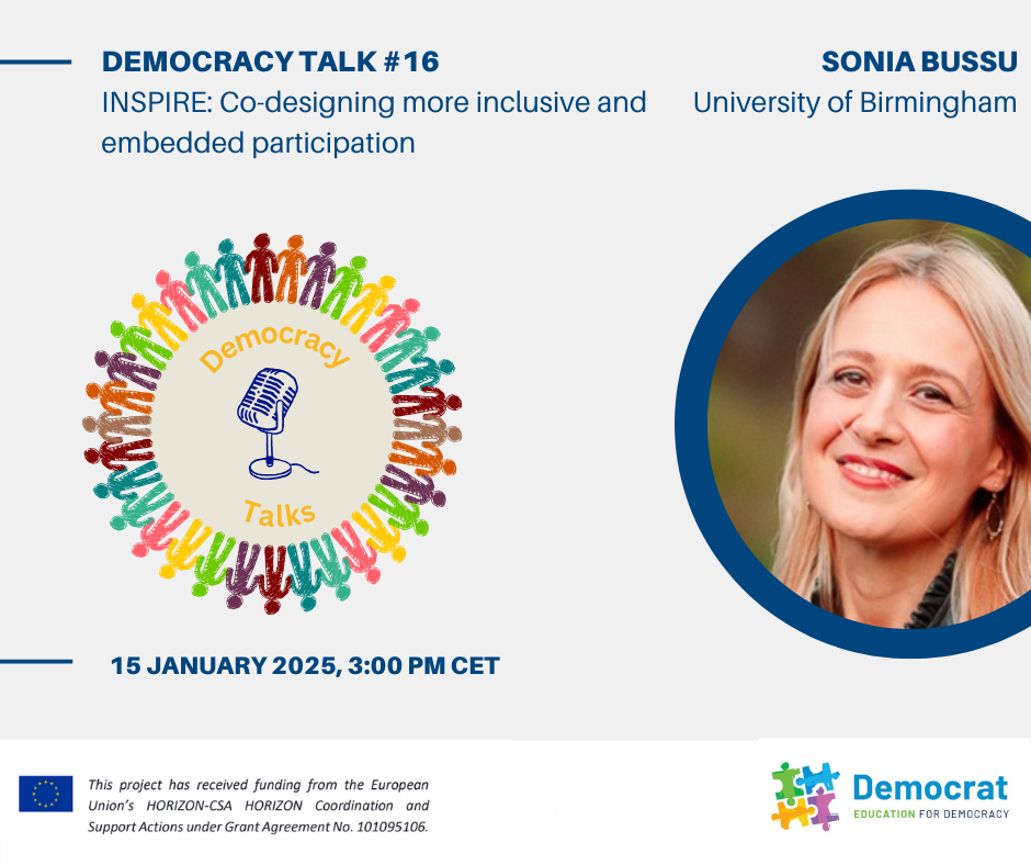 Democracy Talks 16: INSPIRE: Co-designing more inclusive and embedded participation